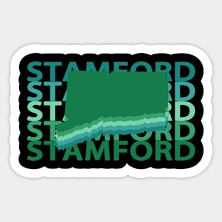 Stamford Connecticut Green Repeat Sticker